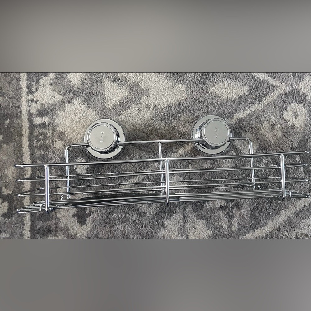 BINO SmartSuction Chrome Shower Caddy Rack - Silver - Picture 2 of 3
